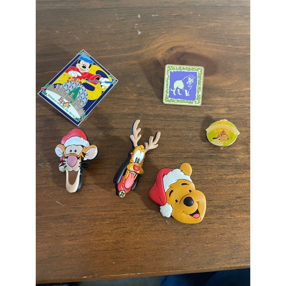 Disney Trading Pin Lot Epcot 2011 Holidays Pooh Tigger Goofy Adventureland 6pc